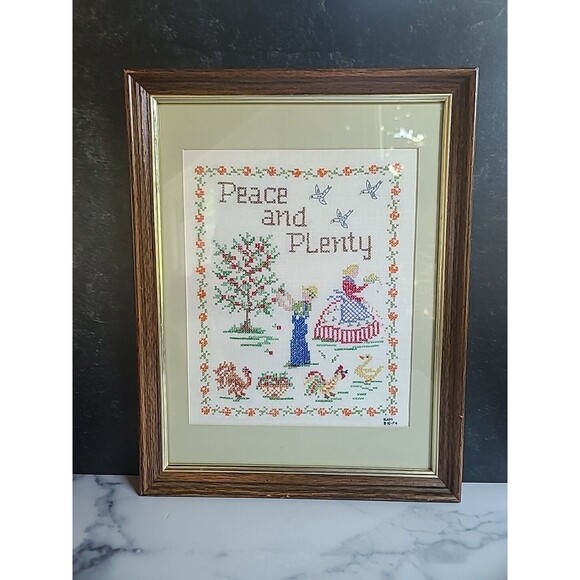 Finished Framed Cross Stitch Large Wall Art - Picture 1 of 10